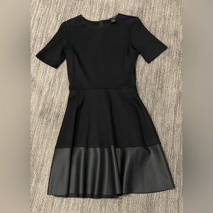 Aqua from Bloomingdale’s little black fit and flare dress.